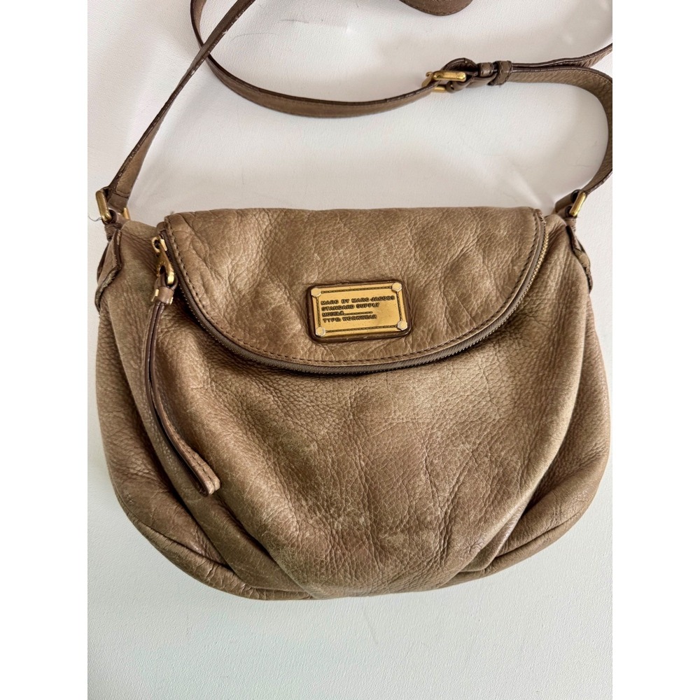 Marc by Marc Jacobs Classic Q Natasha Leather Crossbody Bag Taupe Boho